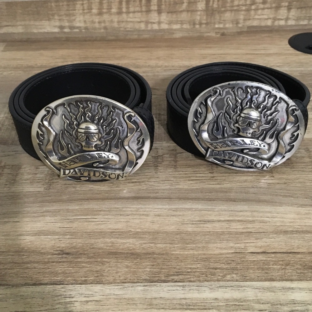 Vtg 2005 Harley-Davidson Belt Buckles (2)